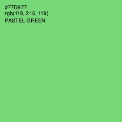 #77D877 - Pastel Green Color Image